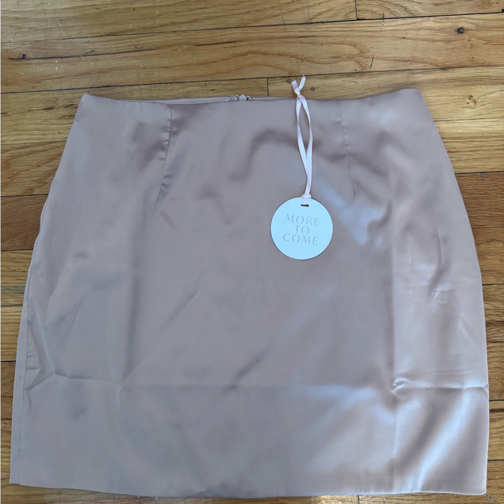 Tan Satin Skirt